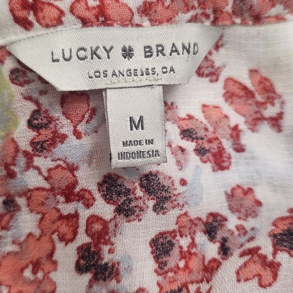 Lucky Brand Floral Women's Top Size M - Picture 5 of 5